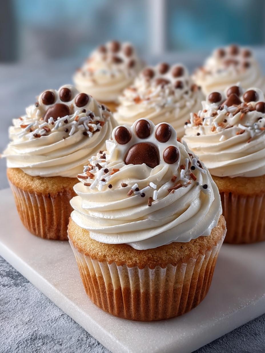 Polar Bear Paw Cupcakes