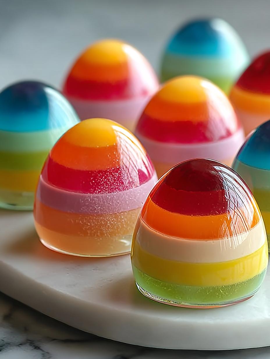 Rainbow Jello Easter Eggs: 7 Colorful Ways to Celebrate - Rainbow Jello Easter Eggs - additional detail