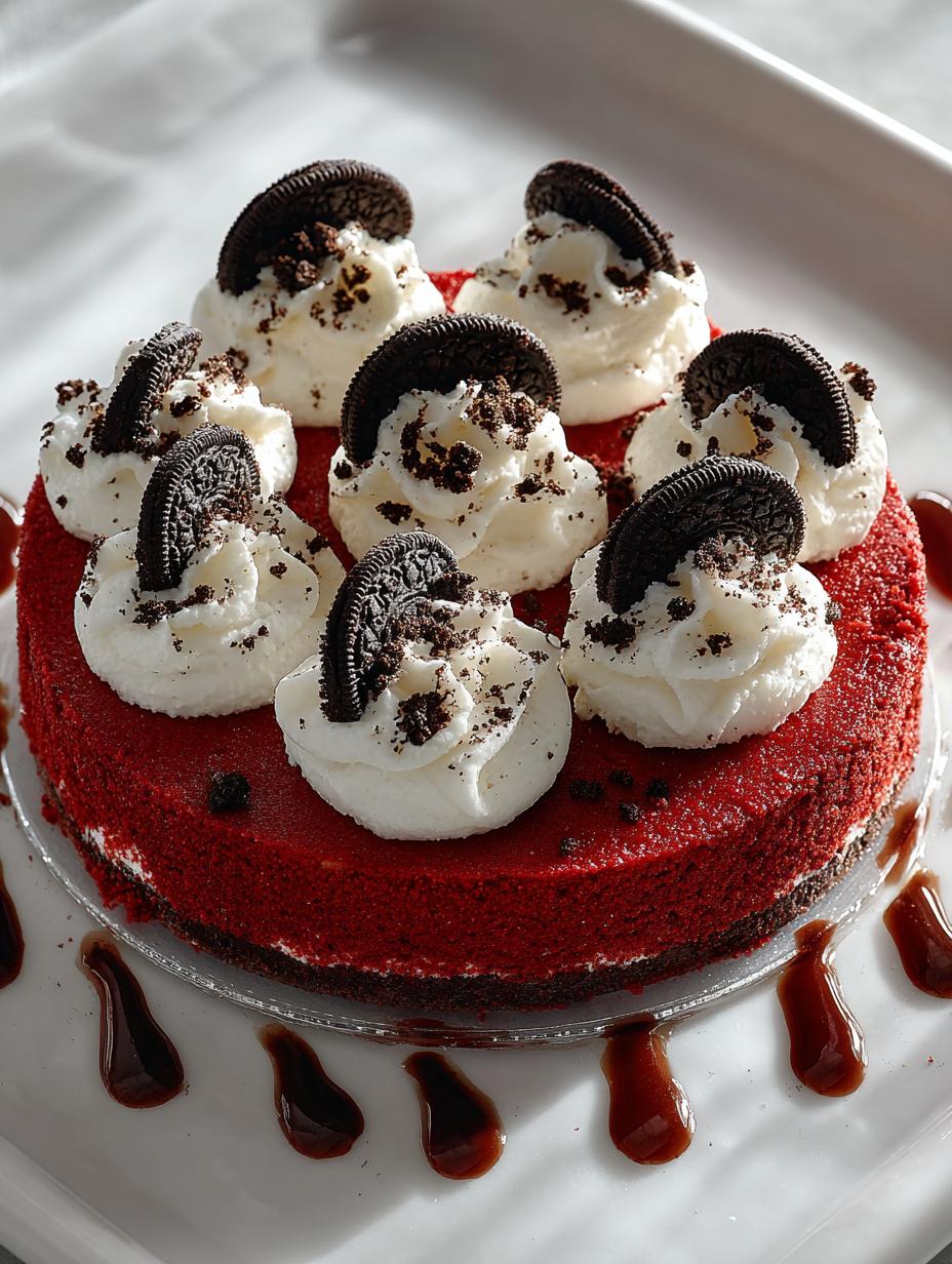 Red Velvet Oreo Cheesecake: 5 Layers of Pure Bliss - Red Velvet Oreo Cheesecake - main visual representation