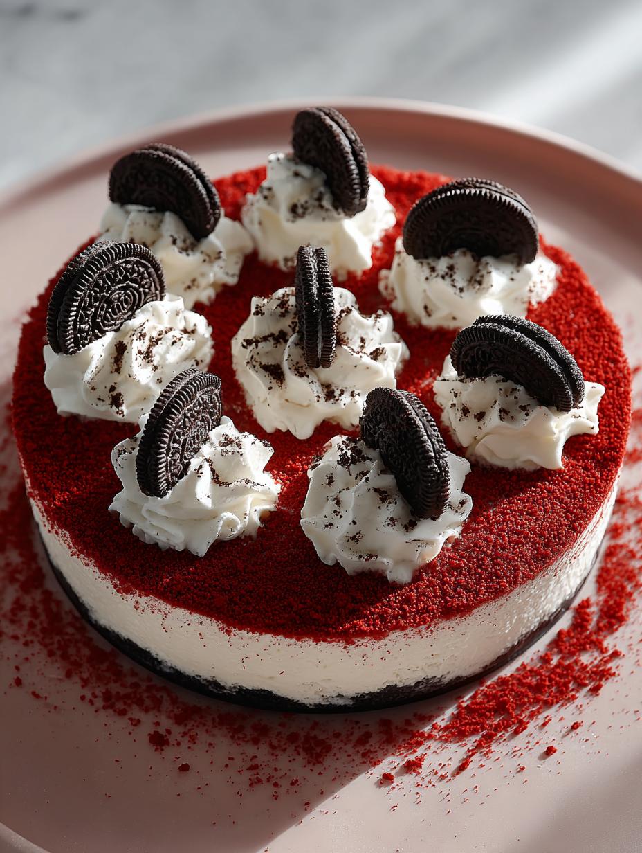 Red Velvet Oreo Cheesecake: 5 Layers of Pure Bliss - Red Velvet Oreo Cheesecake - additional detail