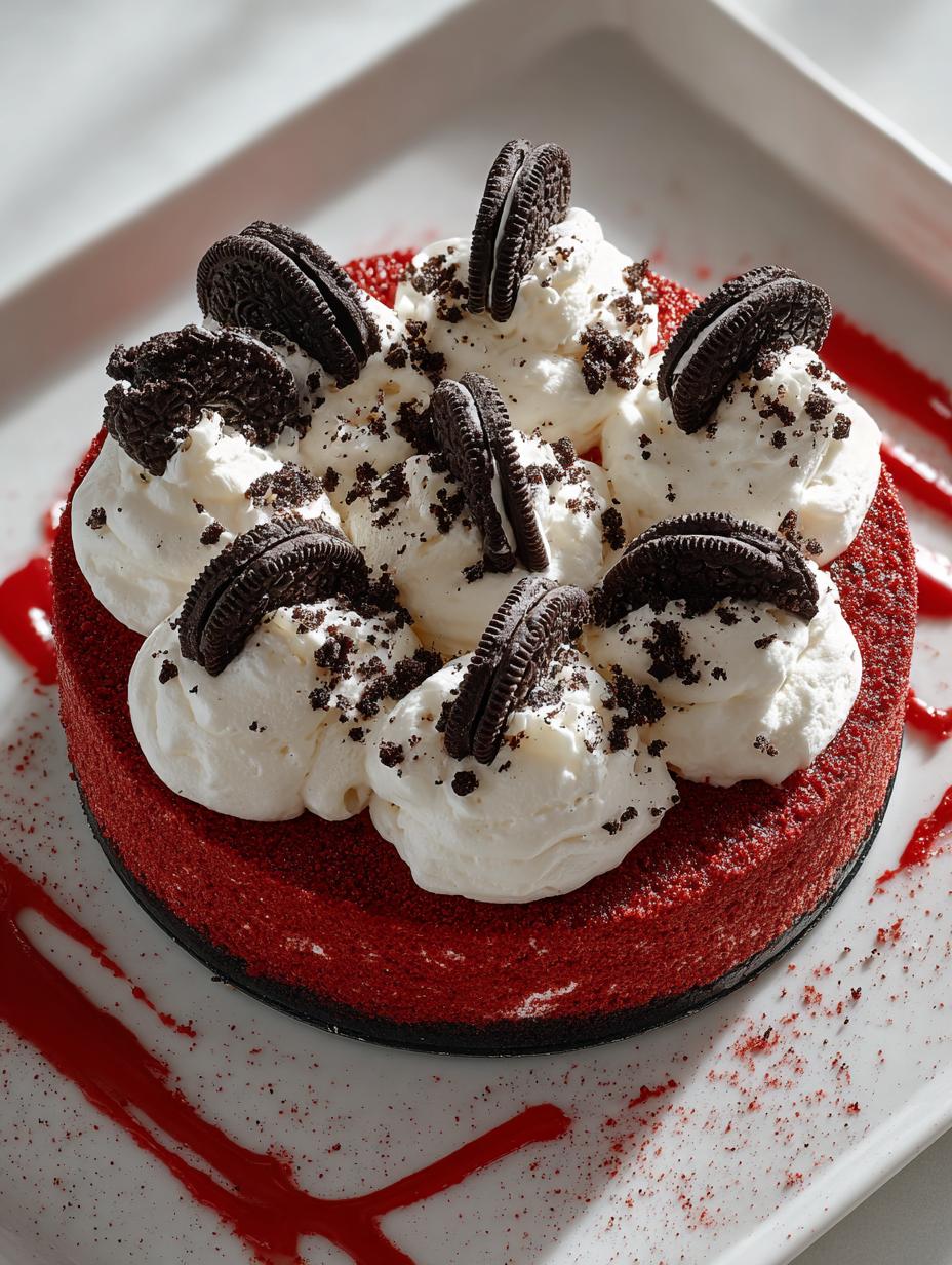 Red Velvet Oreo Cheesecake