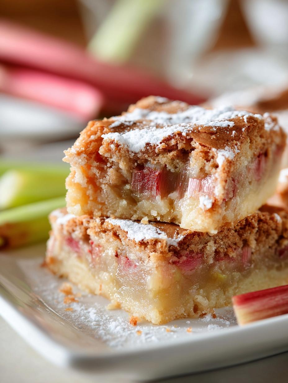 Rhubarb Dream Bars