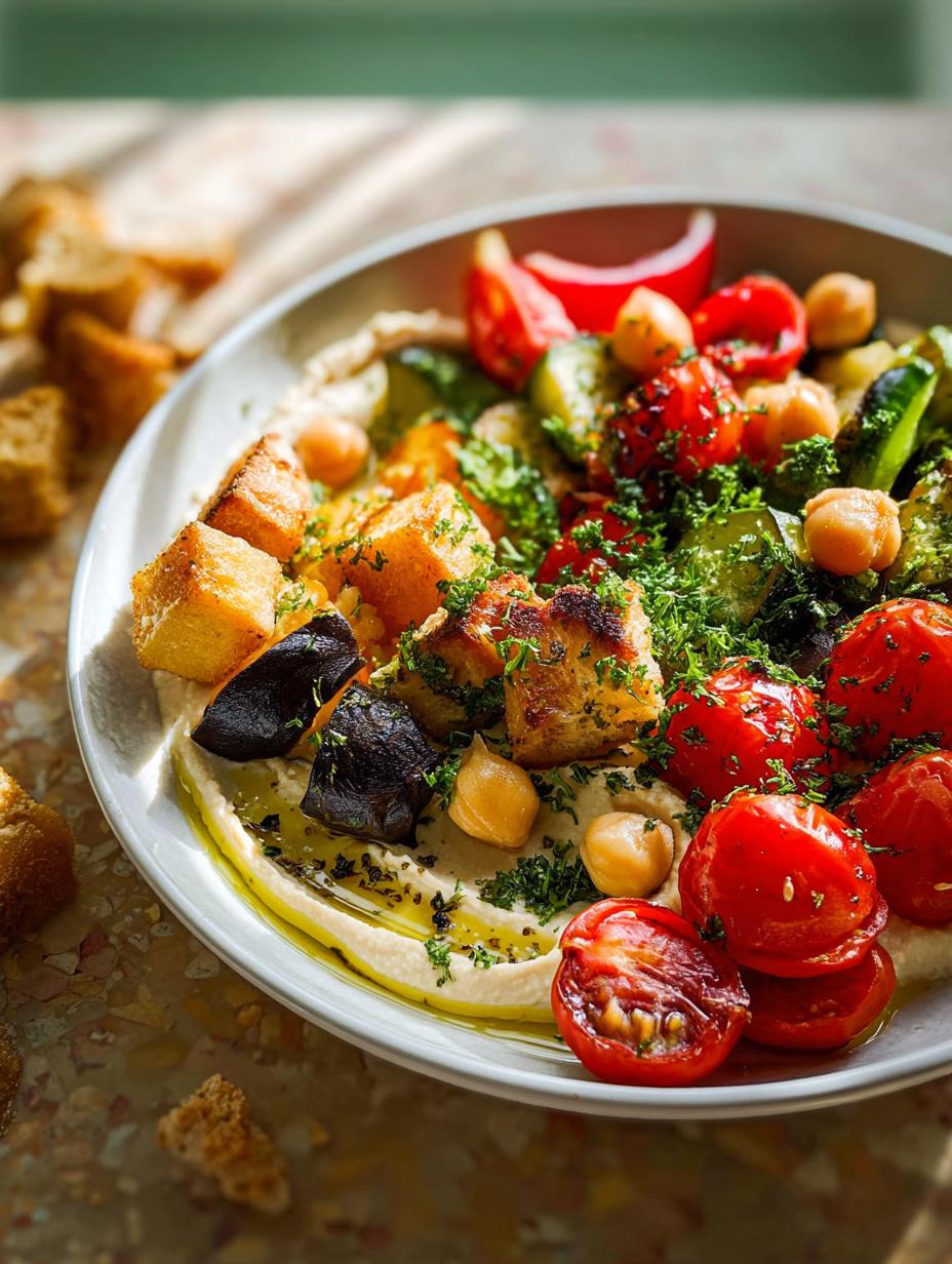 Roasted Veggie Hummus Bowl