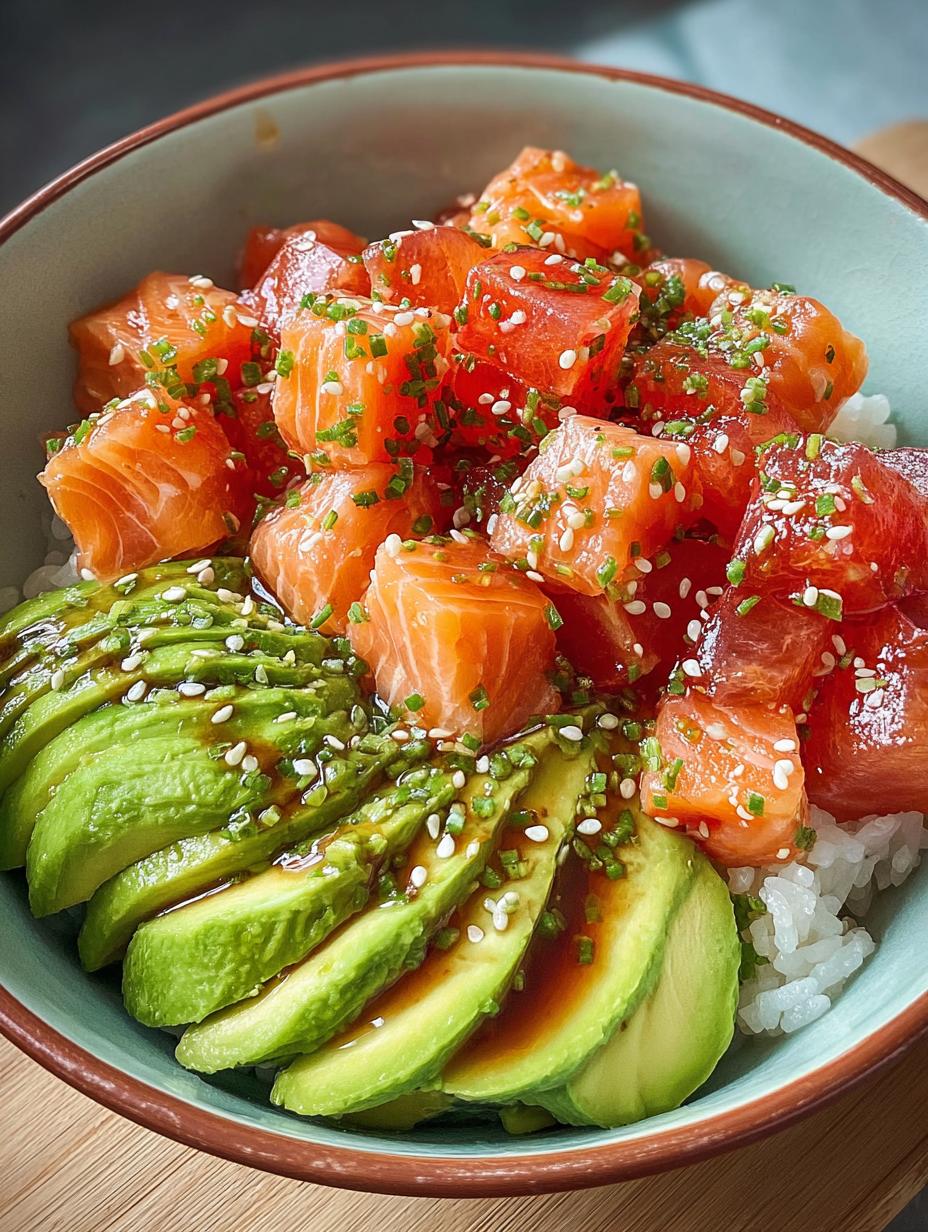 Salmon Avocado Poke Bowl: 7 Tasty Secrets Revealed - Salmon Avocado Poke Bowl - additional detail