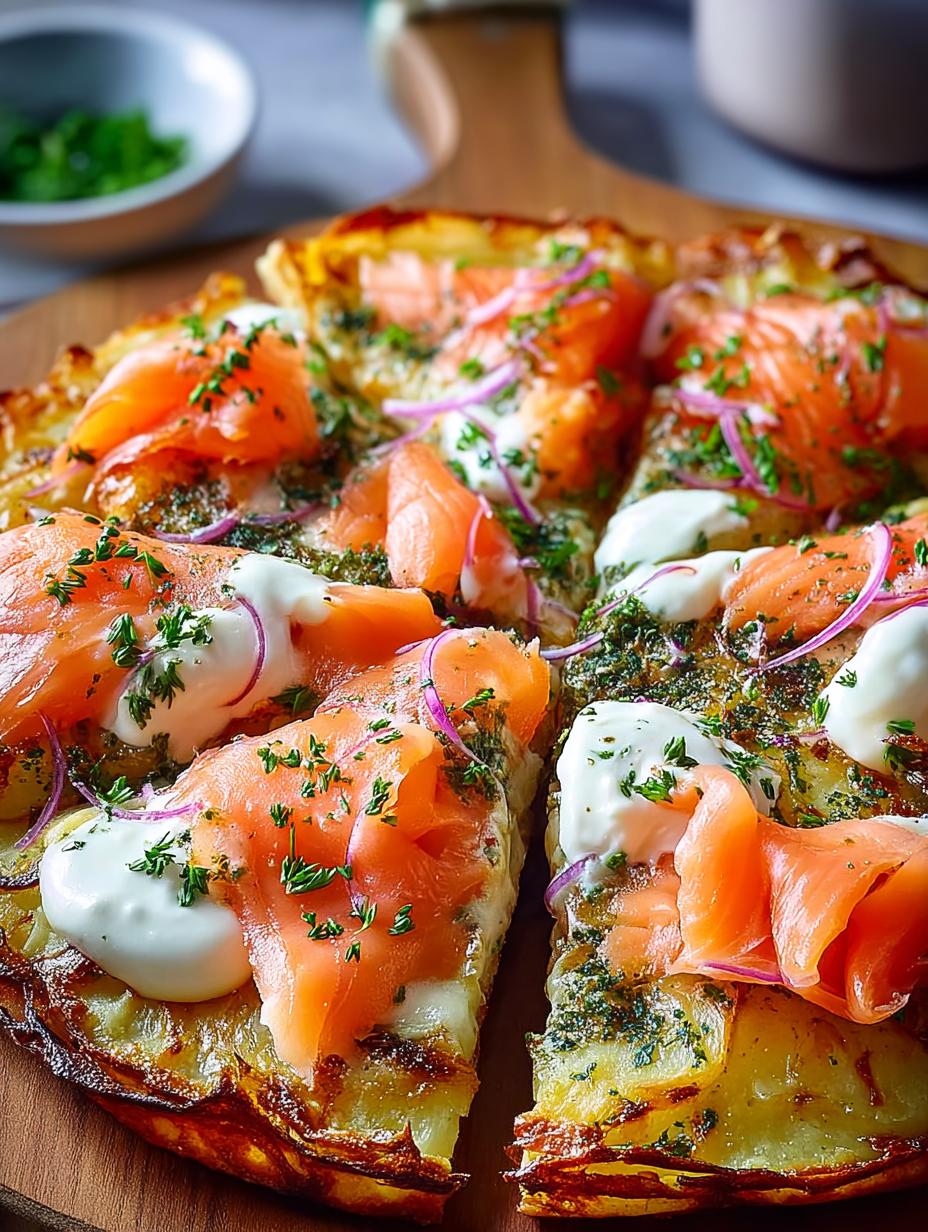 Smoked Salmon Potato Pizza: 3 Deliciously Easy Ways 4 Smoked Salmon Potato Pizza: 3 Deliciously Easy Ways - Smoked Salmon Potato Pizza - main visual representation