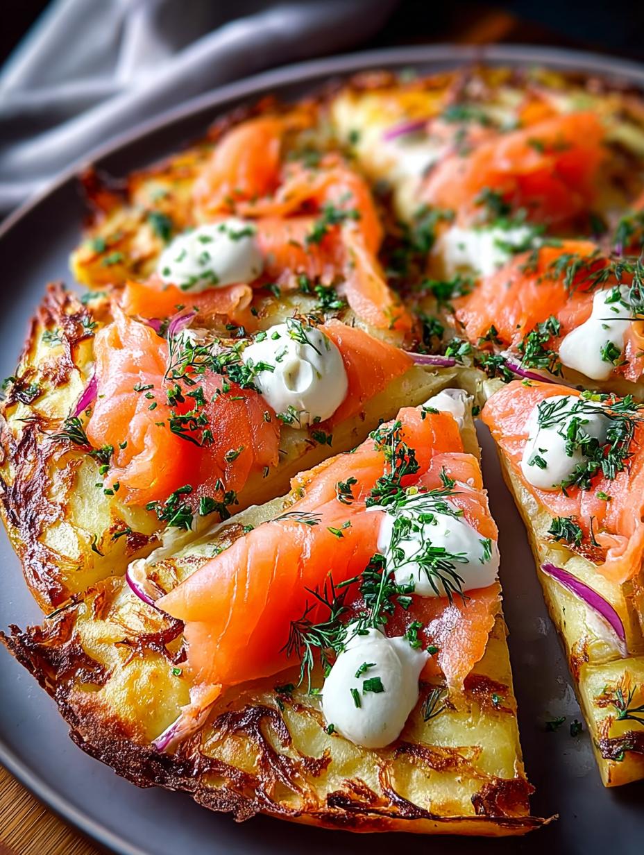 Smoked Salmon Potato Pizza