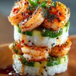 Spicy Shrimp Sushi Stacks