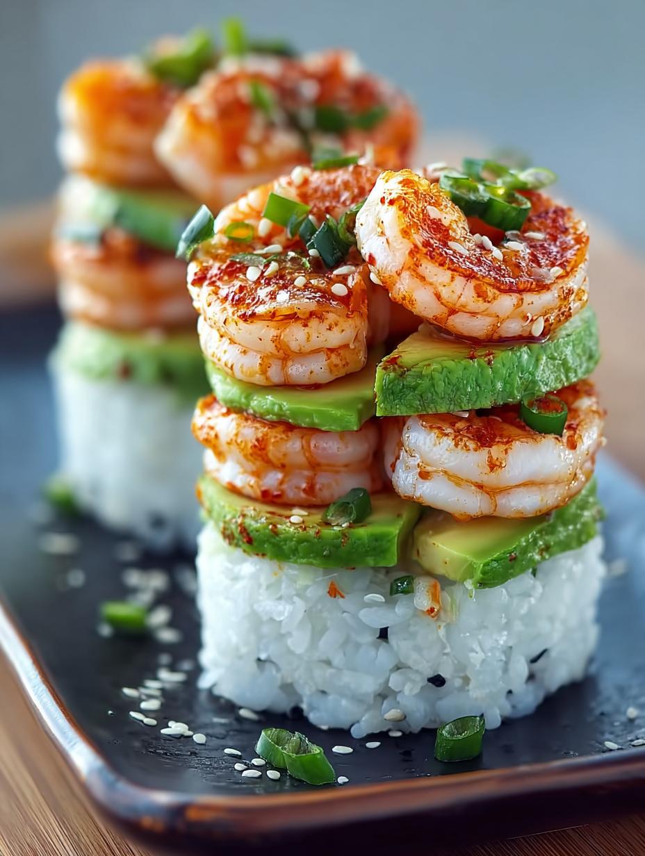 Spicy Shrimp Sushi Stacks: 5 Delicious Layers to Enjoy - Spicy Shrimp Sushi Stacks - additional detail