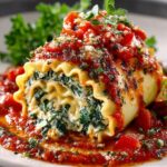 Spinach Lasagna Roll Ups
