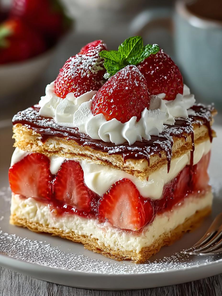 Strawberry Eclair Cake