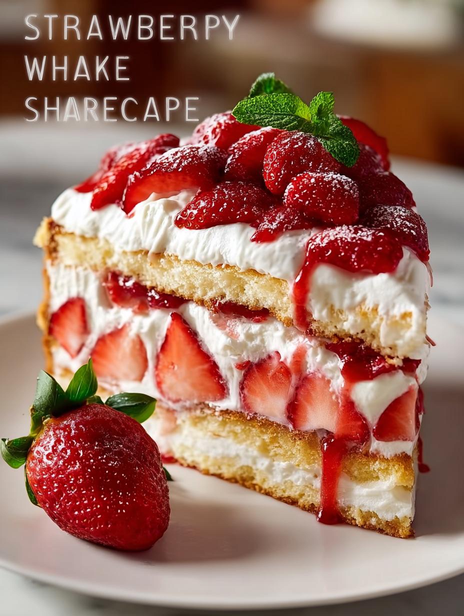 Strawberry Shortcake Cake with