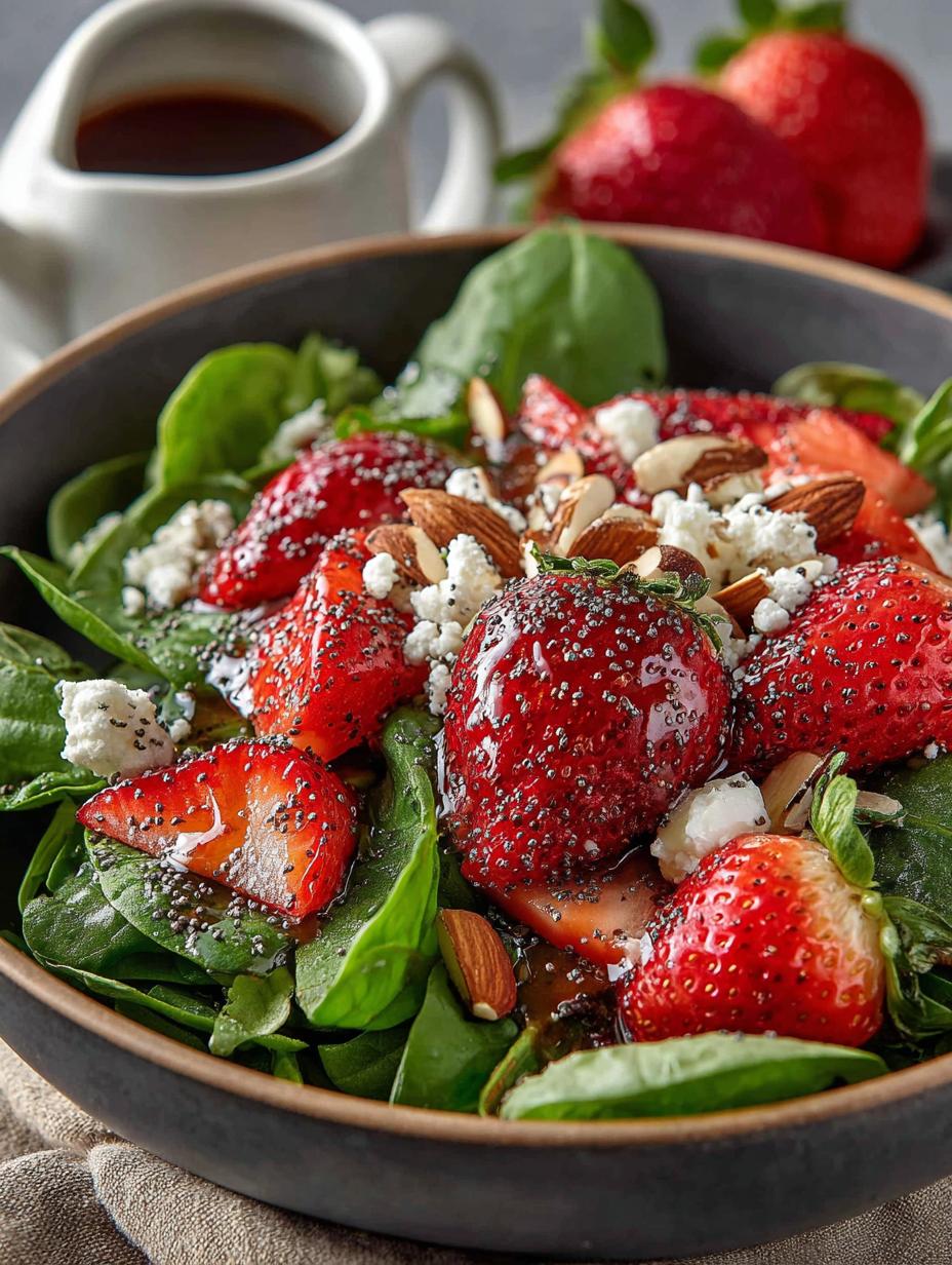 Strawberry Spinach Poppyseed Salad