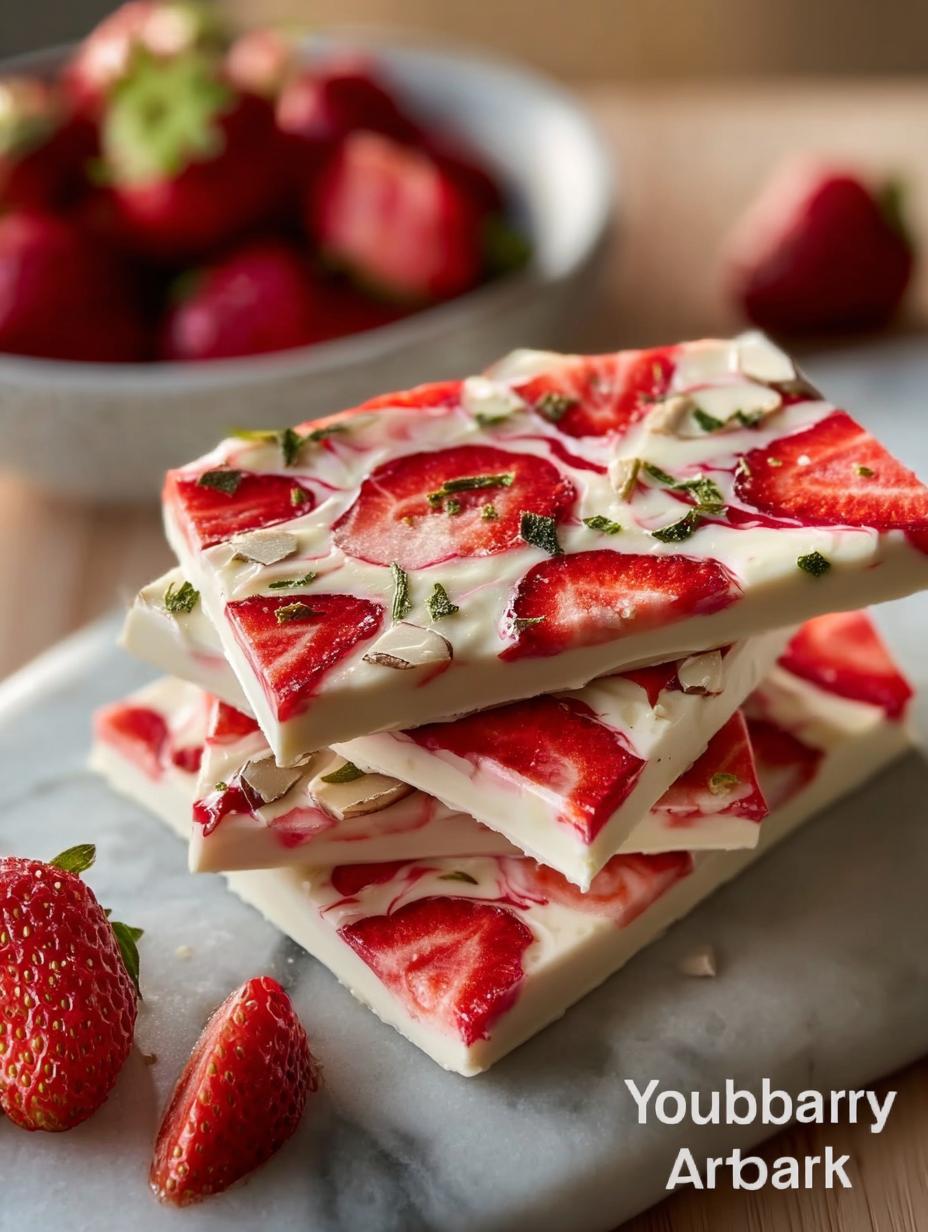 Strawberry Yogurt Bark: 5 Ways to Enjoy This Delight - Strawberry Yogurt Bark - additional detail