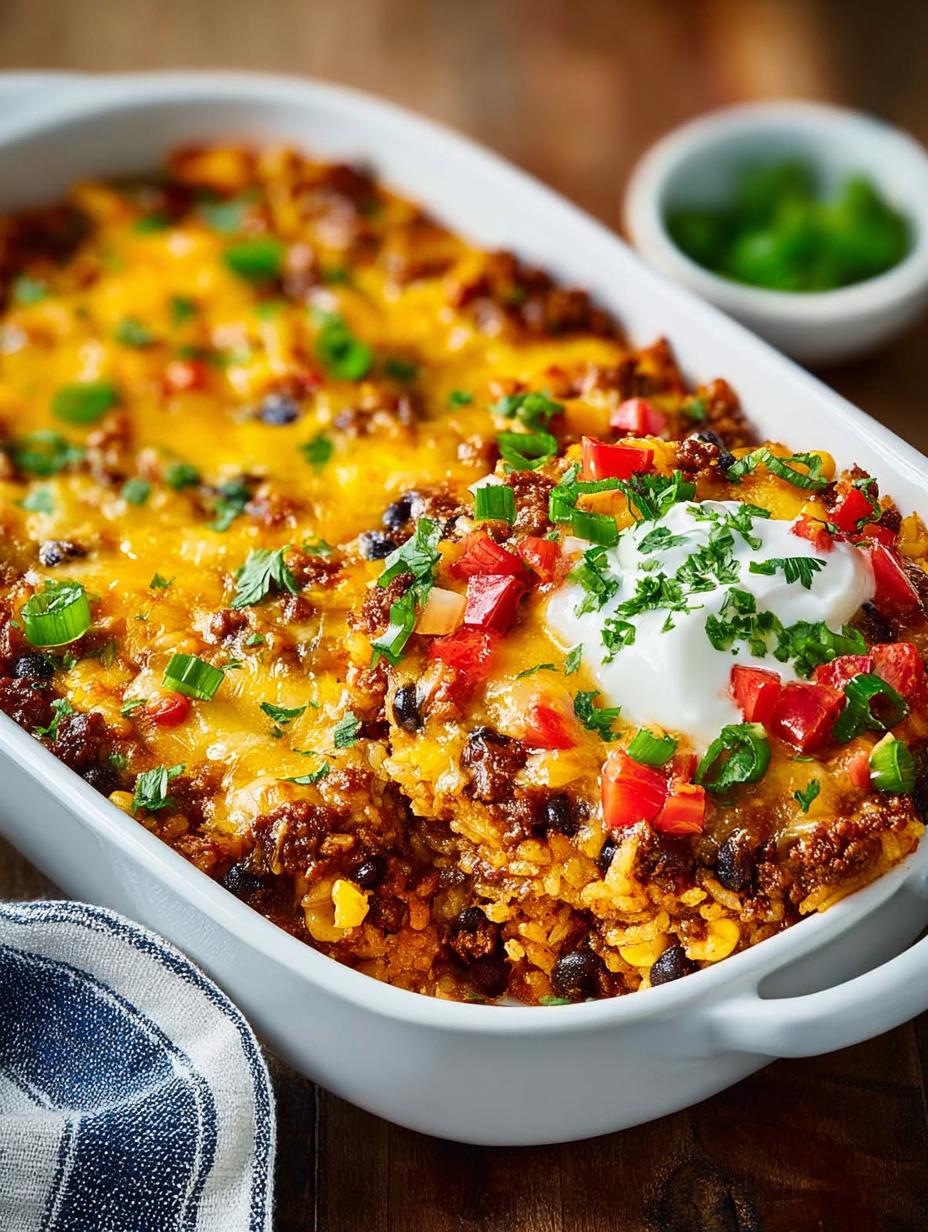 Taco Rice Casserole: 5 Cheesy Comfort Food Bliss - Taco Rice Casserole - main visual representation
