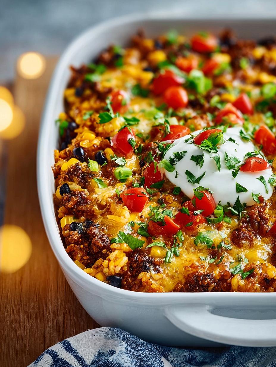 Taco Rice Casserole: 5 Cheesy Comfort Food Bliss - Taco Rice Casserole - additional detail