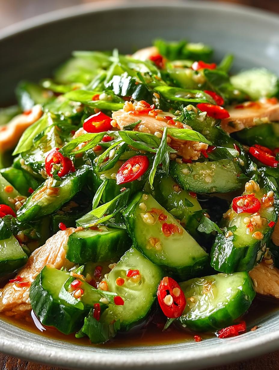 Thai Cucumber Salad: 7 Fresh Ingredients for Bliss - Thai Cucumber Salad with - additional detail