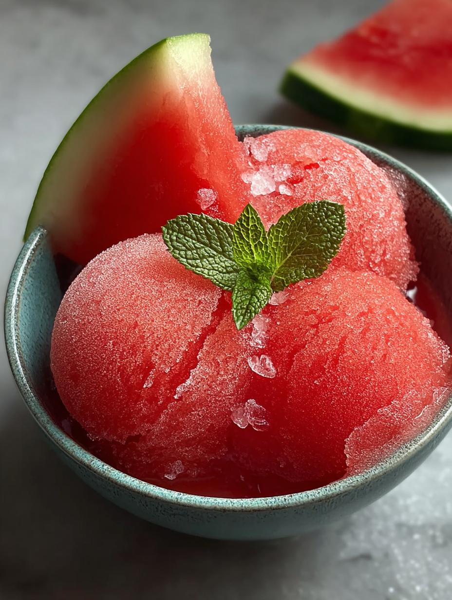 Watermelon Sorbet Refreshing Summer