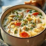 White Chicken Lasagna Soup