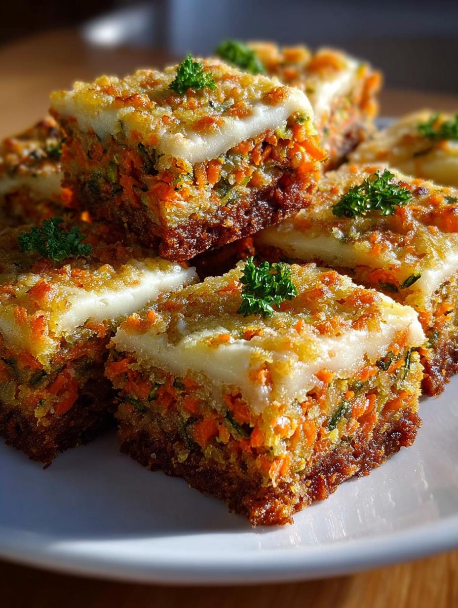 Zucchini Carrot Bars