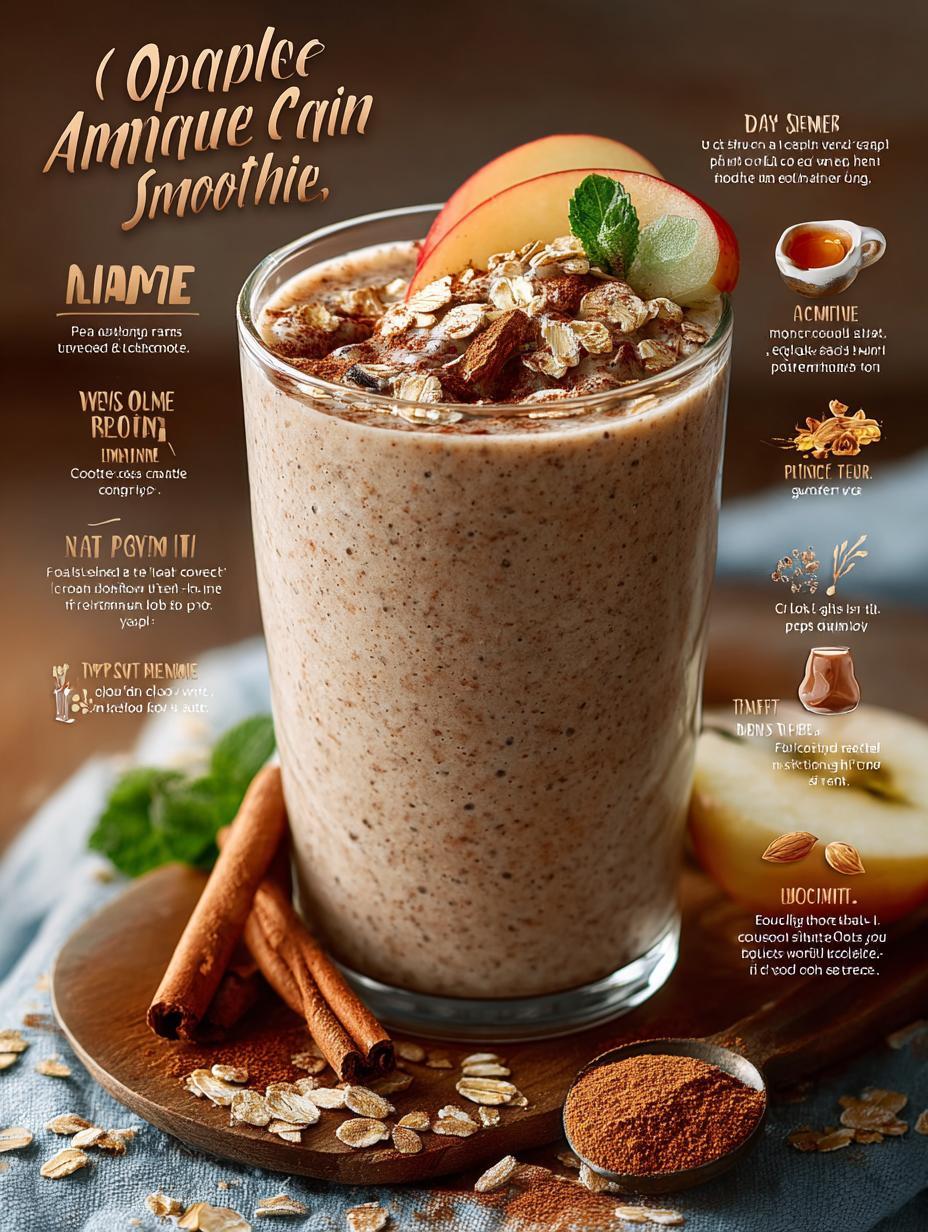 Apple Cinnamon Oat Smoothie: 5 Reasons to Love It - Apple Cinnamon Oat Smoothie - main visual representation