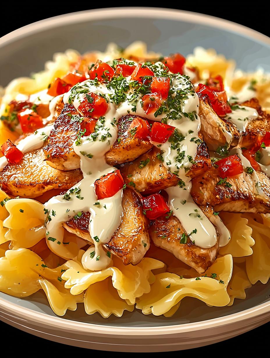 Bruschetta Chicken Pasta Salad