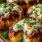 Cheesy Beef Stuffed Potato