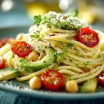Chickpea Avocado Summer Pasta