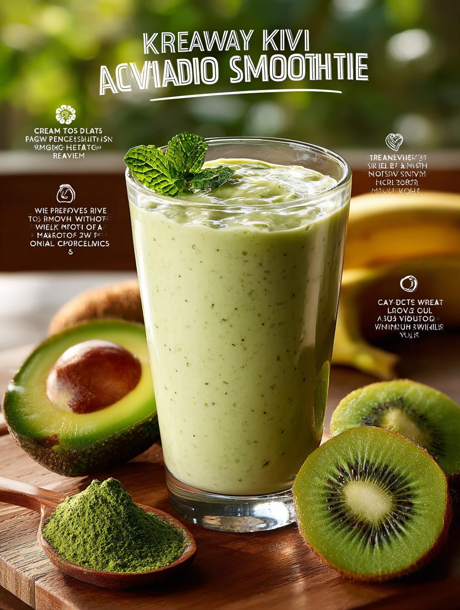 Creamy Kiwi Avocado Smoothie Bliss in 5 Steps - Creamy Kiwi Avocado Smoothie - additional detail