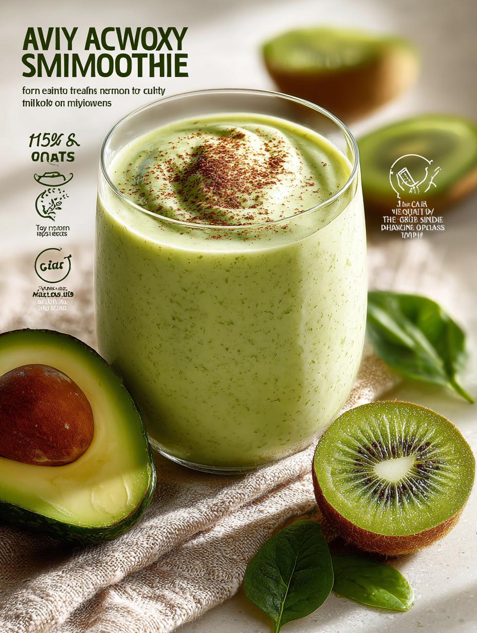 Creamy Kiwi Avocado Smoothie