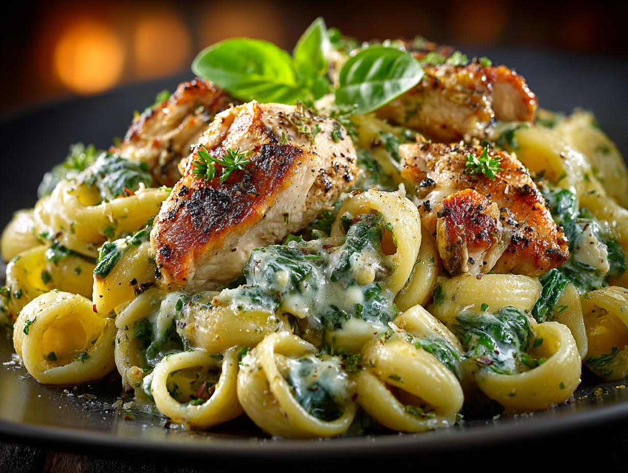 Creamy Spinach Chicken Pasta