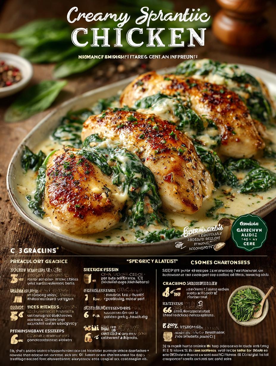 Creamy Spinach Garlic Chicken