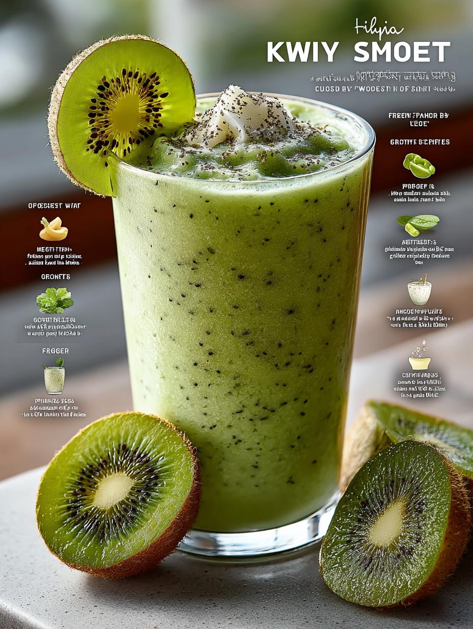 Healthy Kiwi Smoothie Busy
