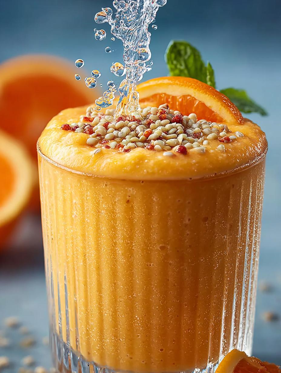 Orange Smoothie Busy Mornings