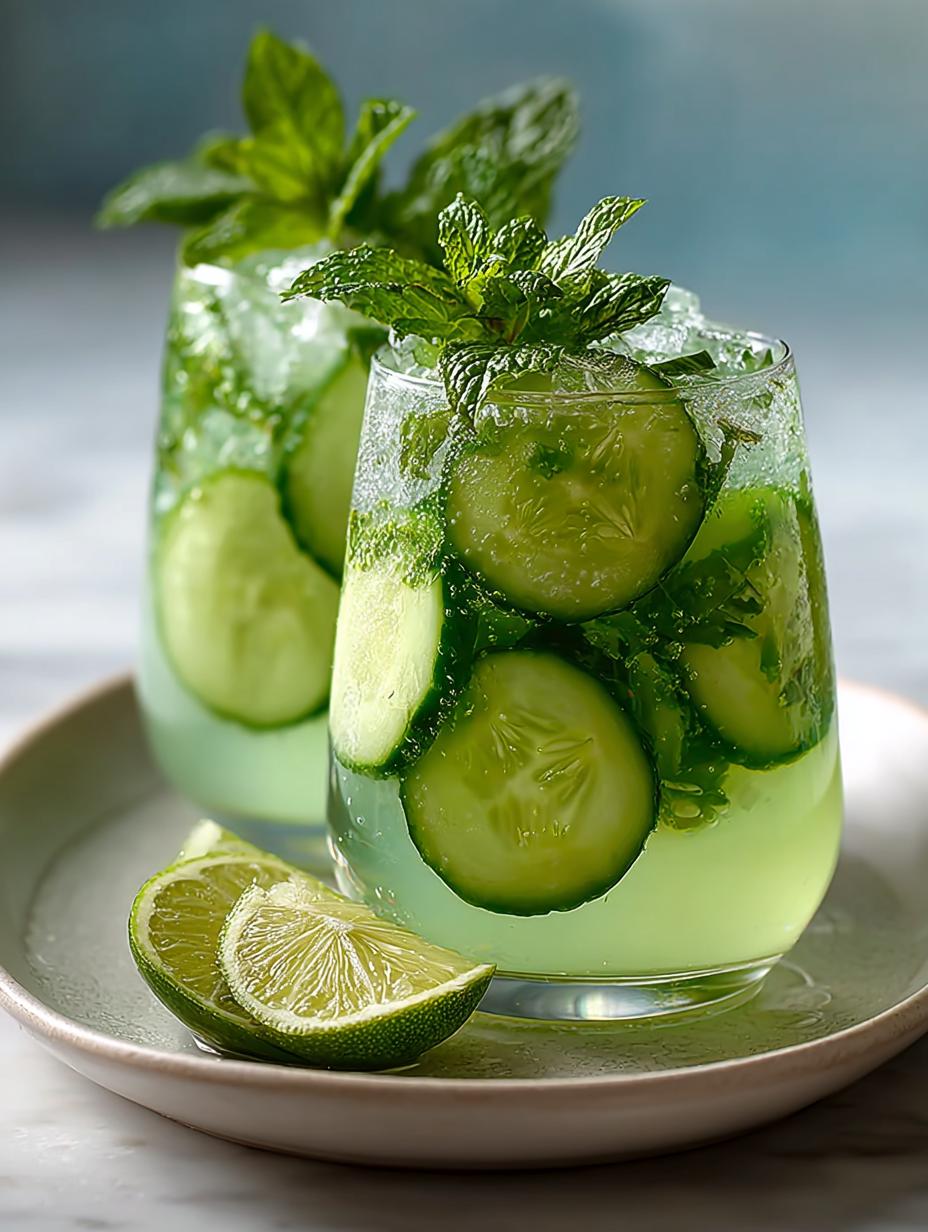 Refreshing Cucumber Mint Agua