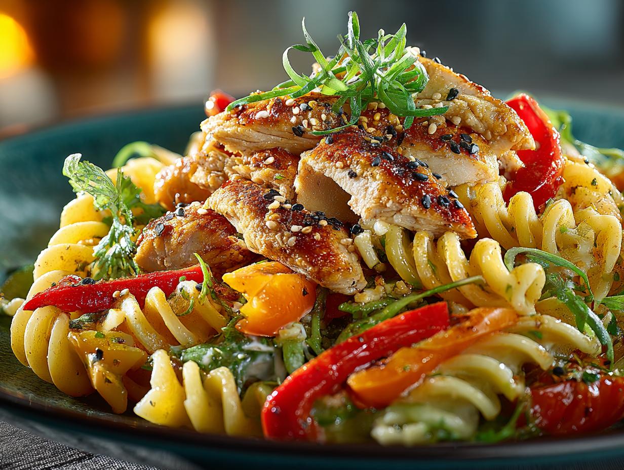 Sesame Chicken Pasta Salad