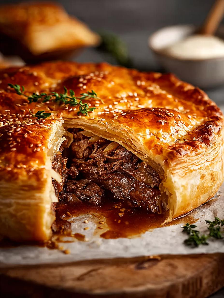 Steak Onion Meat Pie