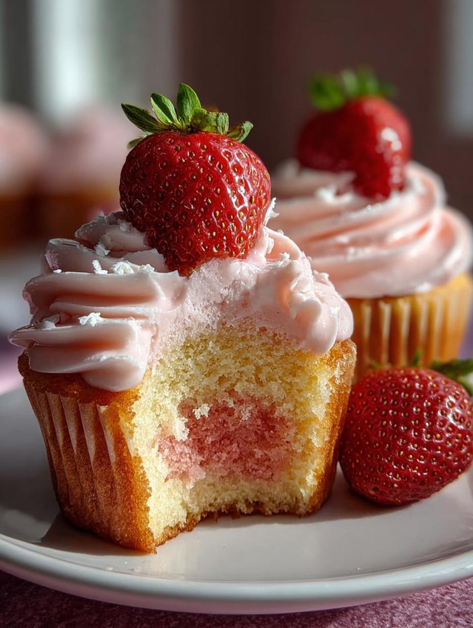 Strawberry Lemonade Cupcakes
