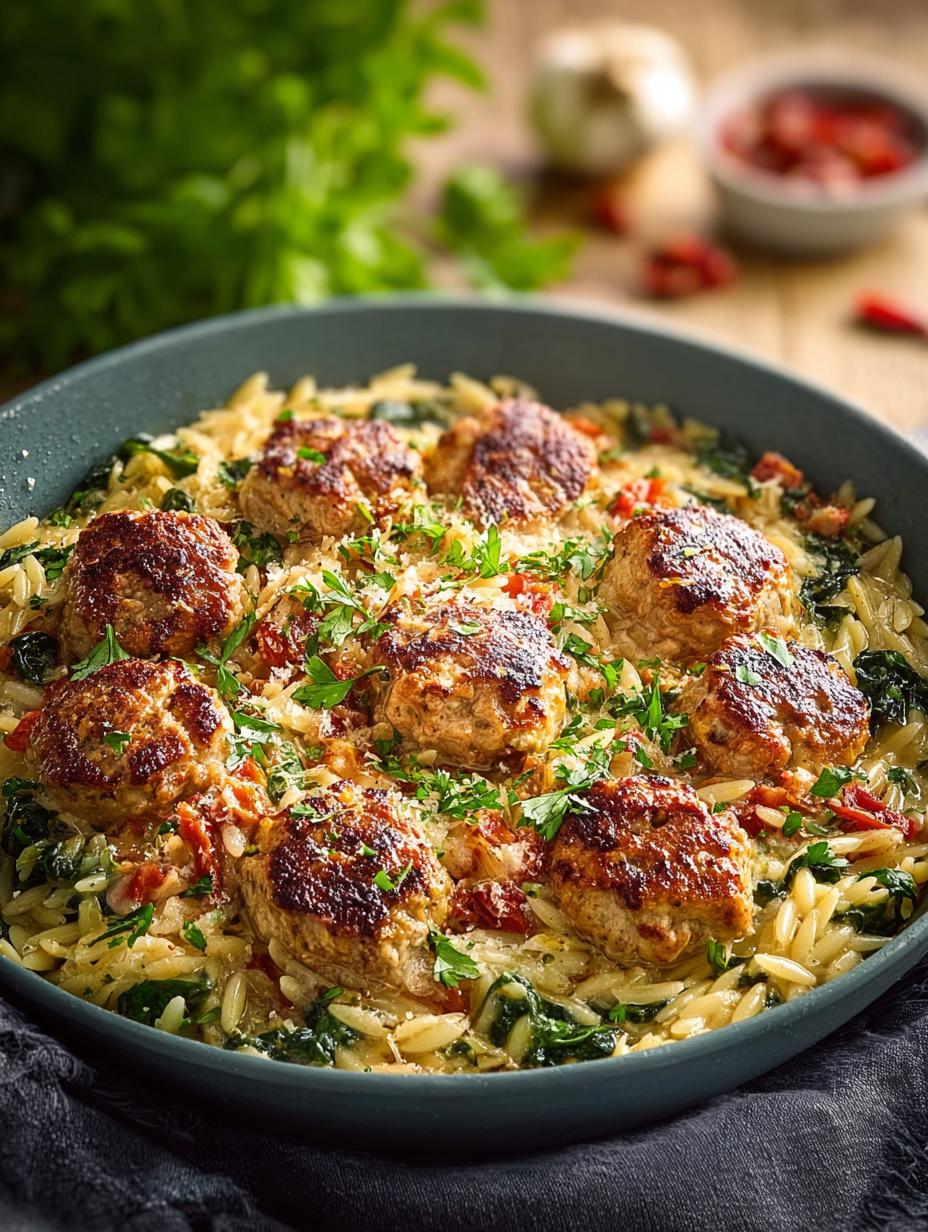 Tuscan Chicken Meatballs Orzo: 7 Flavorful Secrets - Tuscan Chicken Meatballs Orzo - additional detail