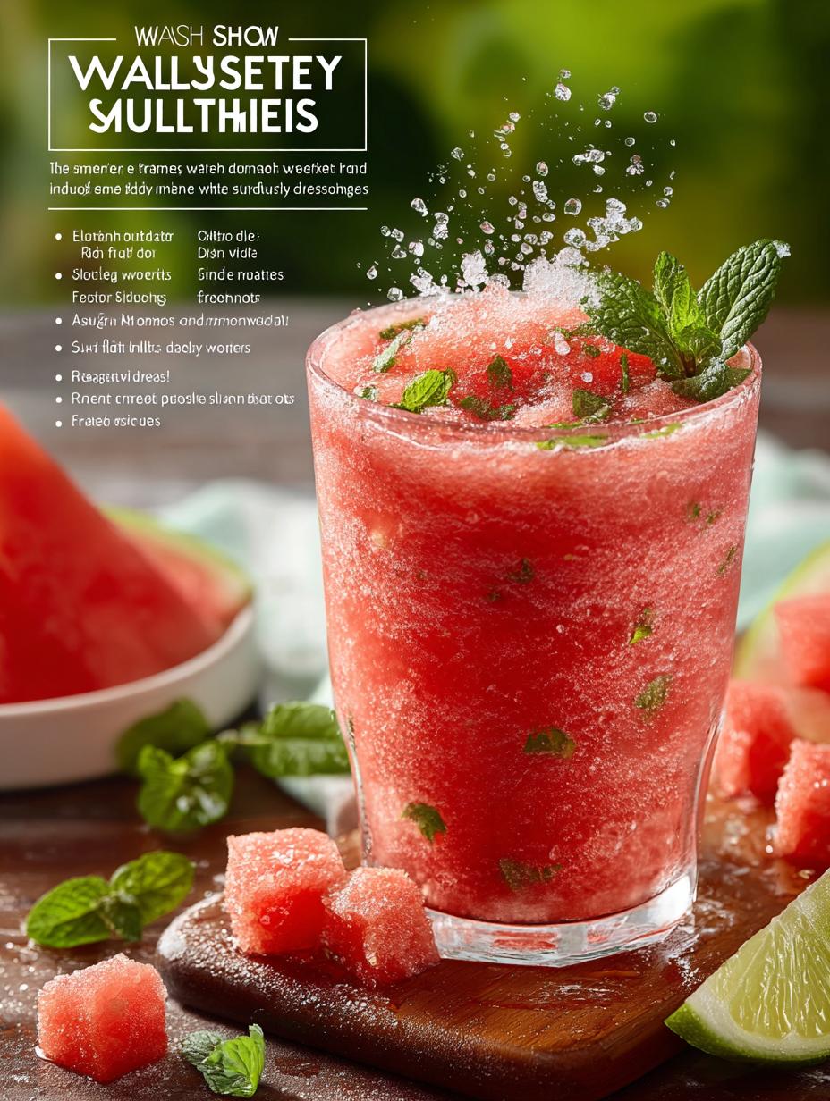Watermelon Slushies Fresh Summer